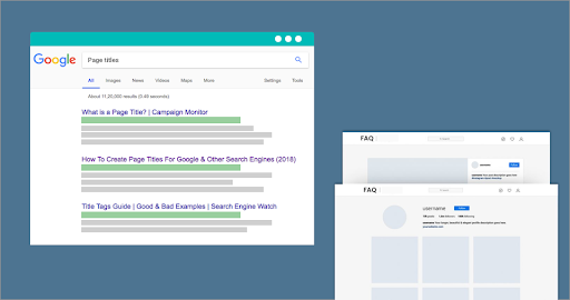 search result title differ page title
