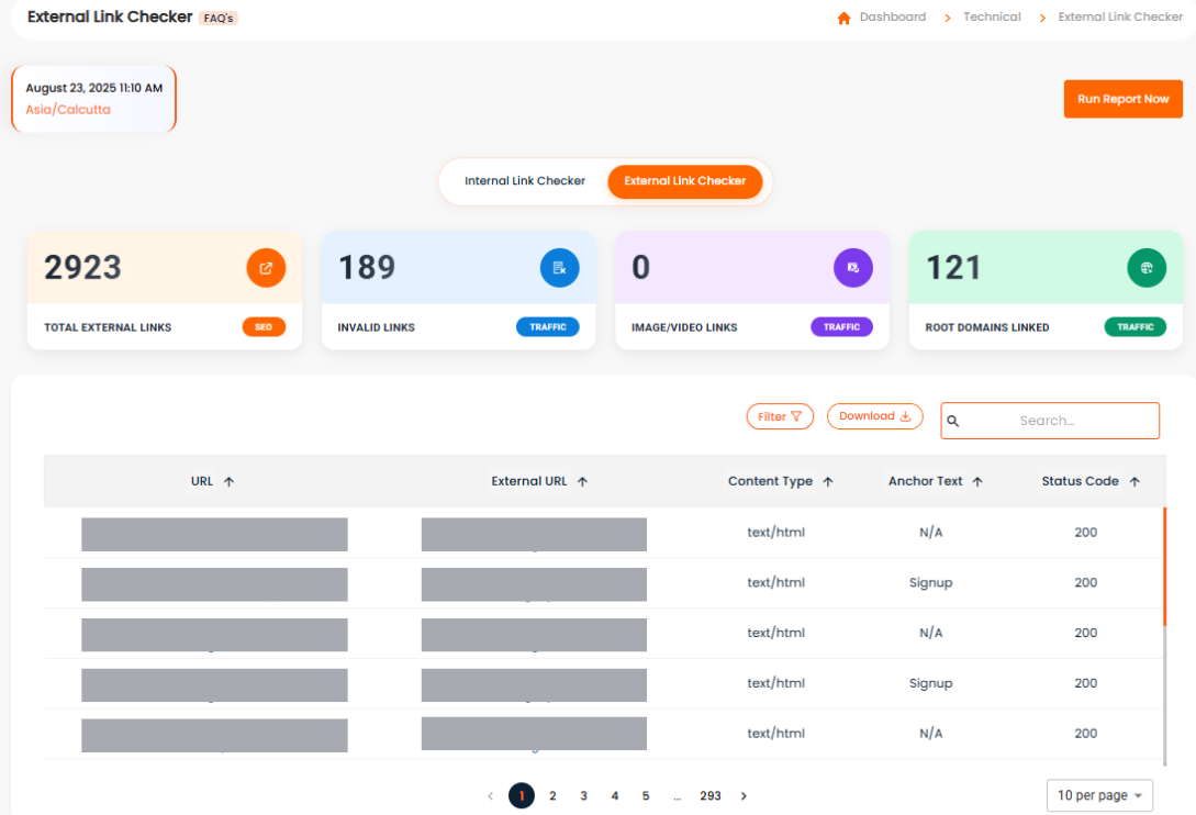 link checker page - external link checker feature page description