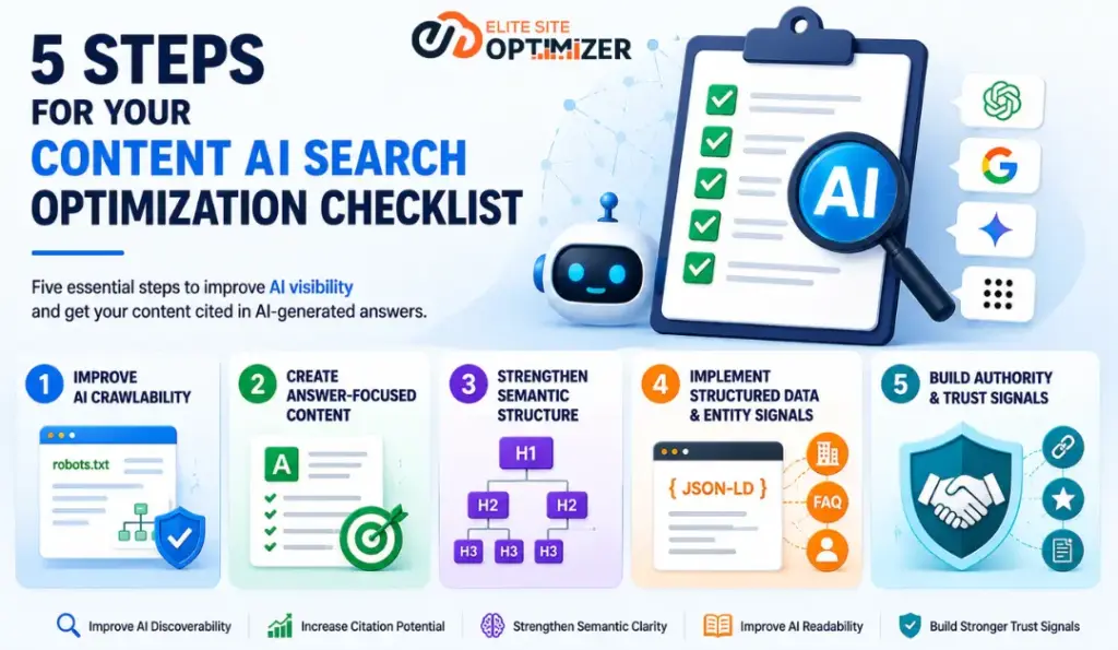 5 Steps for Your Content AI Search Optimization Checklist