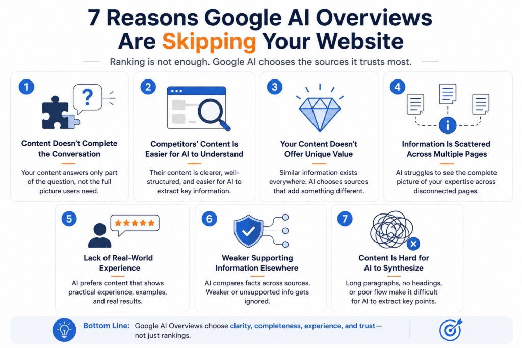 Seven Reasons Google AI Skips Your Website 