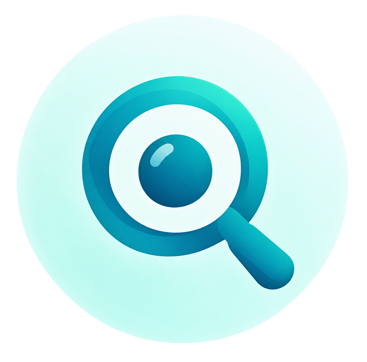 Mint Teal Search Icon